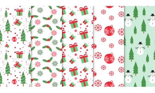 Abstract pattern bundle for Christmas