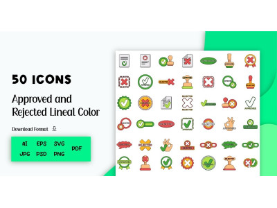 Approved and Rejected Lineal Color