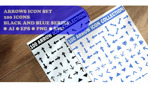 Arrows Icon Set Design Template