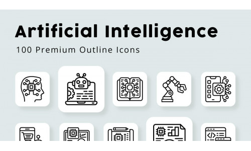 Artificial Intelligence Outline Icons