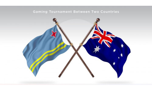 Aruba versus Australia Two Flags.