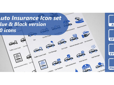 Auto Insurance Iconset template