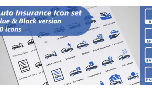 Auto Insurance Iconset template