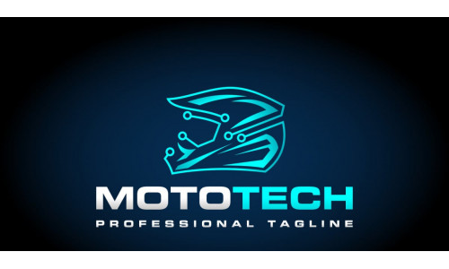 Automotive Motor Bike Technology Helmet Logo