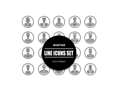 Avatar Icon Bundle Set People Icons Human