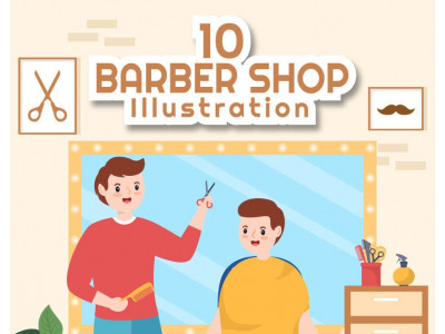 10 Barber Shop Illustration