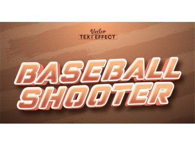 Baseball Shooter - Editable Text Effect, Sport And Team Text Style, Graphics Illustration