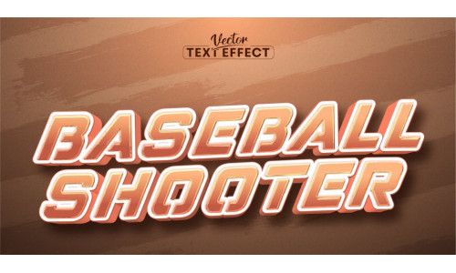 Baseball Shooter - Editable Text Effect, Sport And Team Text Style, Graphics Illustration