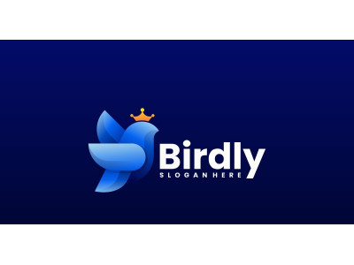 Bird King Gradient Logo Style