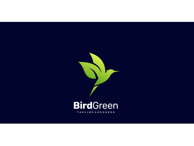 Bird Leaf Gradient Colorful Logo