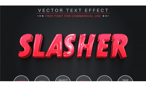 Blood Slasher - Editable Text Effect, Font Style, Graphics Illustration