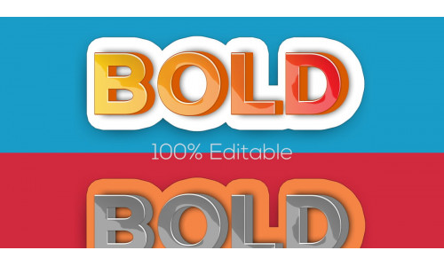 Bold | Bold Cartoon Text Effect | 3D Bold Editable Text Effect | Modern Bold Psd Text Effect
