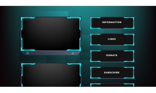 Broadcast screen interface border vector