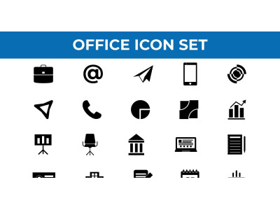 Business and Office Icons Vector Collections