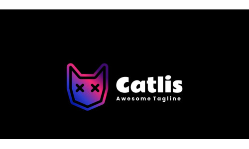 Cat Gradient Logo Style 2