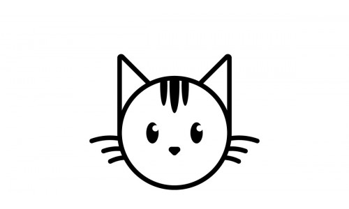 Cute cat head cartoon logo cat head Good for cat care related products  V3