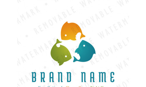 Cycle of Fish Logo Template
