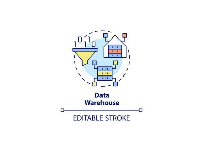 Data warehouse concept icon