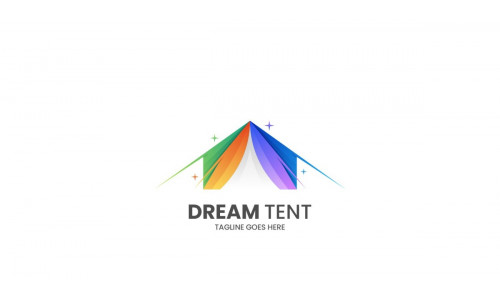 Dream Tent Gradient Colorful Logo