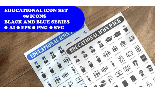 Education Icon Set Template