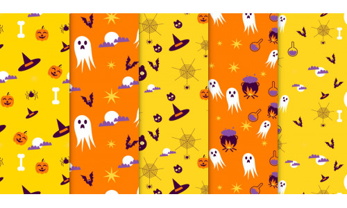 Endless Halloween pattern collection