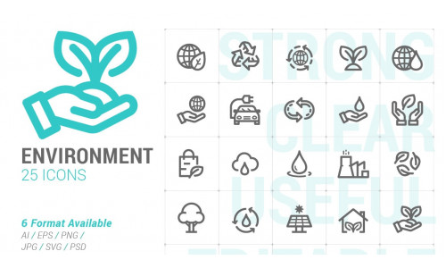 Environment Mini Iconset template