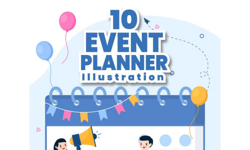 10 Event Planner Flat Illustration