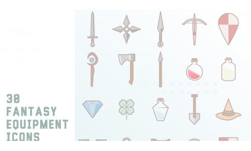 Fantasy Equipment Filled Iconset template