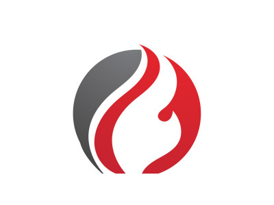 Fire flame icon logo template element v41