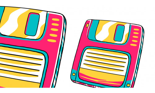Floppy Disk (90's Vibe) Vector Illustration