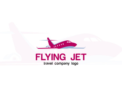 Flying Jet Logo Design or  Jet Plane Logo Design Vector