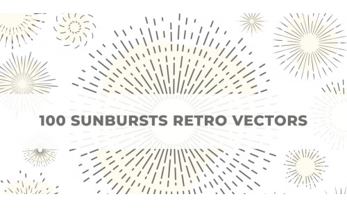 100 Free Sunbursts Vectors