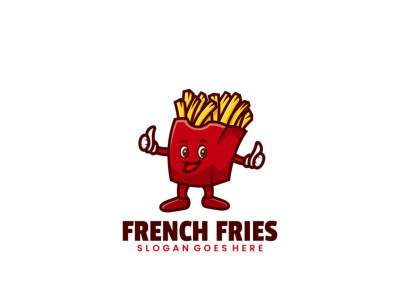 French Fries Cartoon Logo