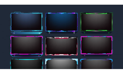Futuristic gaming screen panel vector design