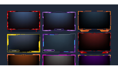 Gaming screen frame overlay bundle