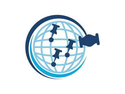 Global Online Auction Logo template design