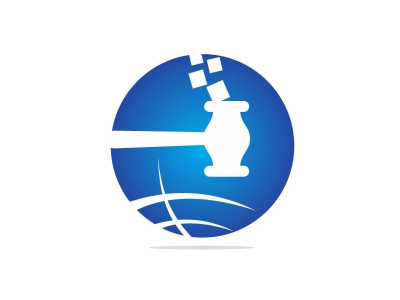 Global Online Auction template logo design