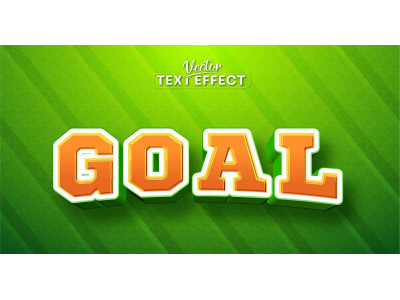 Goal - Editable Text Effect, Sport And Cartoon Text Style, Graphics Illustration