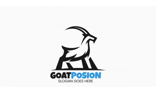 Goat Line Art Logo Style 5