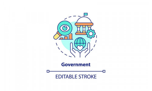 Government concept icon editable stroke