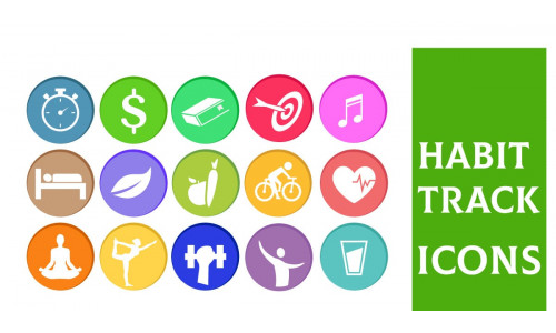 Habit Tracker Icons Template