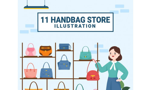 11 Handbag Store Design Illustration