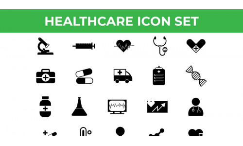 Healthcare and Medical Icons Vector and SVG