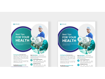 healthcare square flyer or  banner with doctor theme  concept