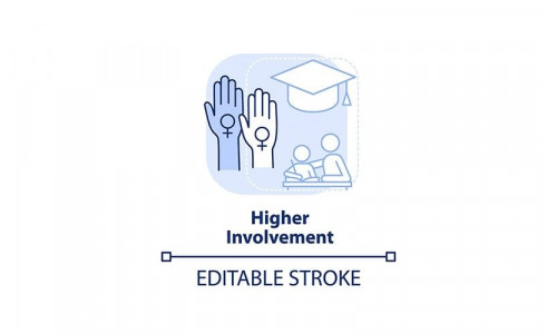 Higher Involvement Light Blue Concept Icon