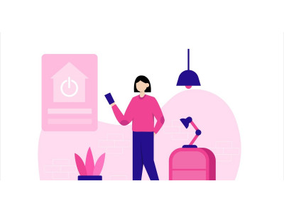 Home Automation Flat Illustration - Vector Image