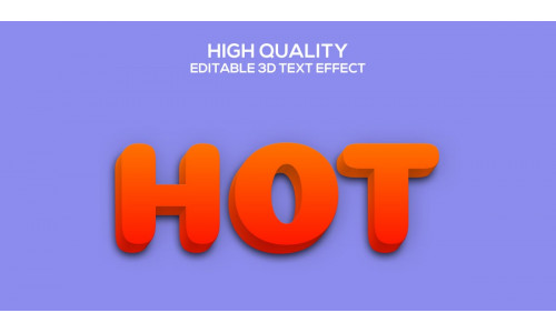 Hot | 3D Hot Psd Text Style | Hot Editable Psd Text Effect | Modern Hot Psd Font Style