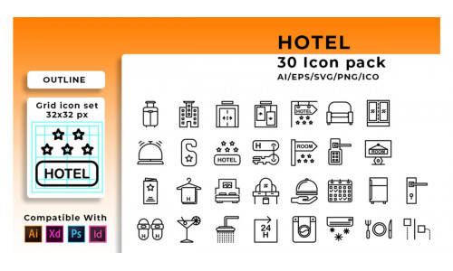 Hotel Set Icon