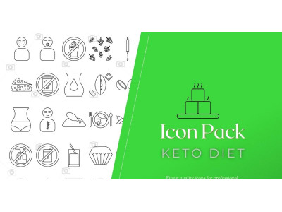 Icon Pack: 50 Keto Diet Icons