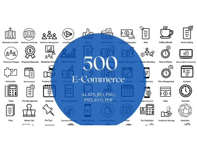 Icon Pack: 500 E-Commerce Icons